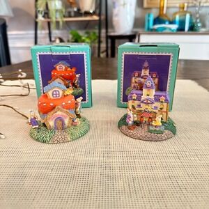 Carrot Patch 1994‎ Vintage Ceramic City Hall & Bunny's Abode Set of 2 in Box